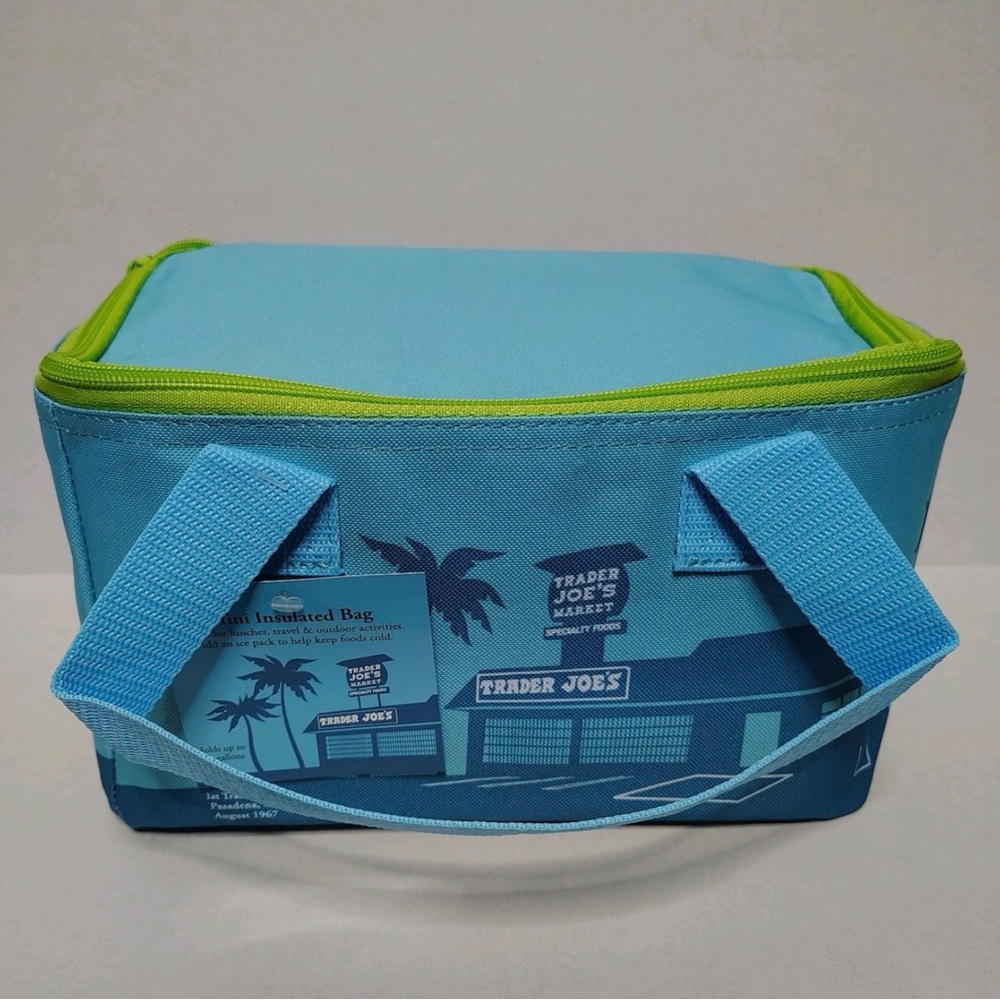 Trader Joe's mini  Blue and Green Insulated Bag
